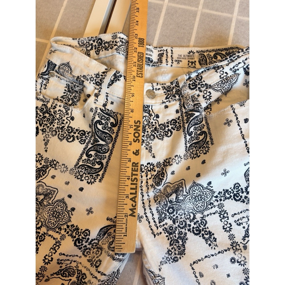 Kensie Paisley Bandana Ultimate High‎ Rise Sz 4/27 Festival Boho Luxe Jeans - Picture 3 of 7